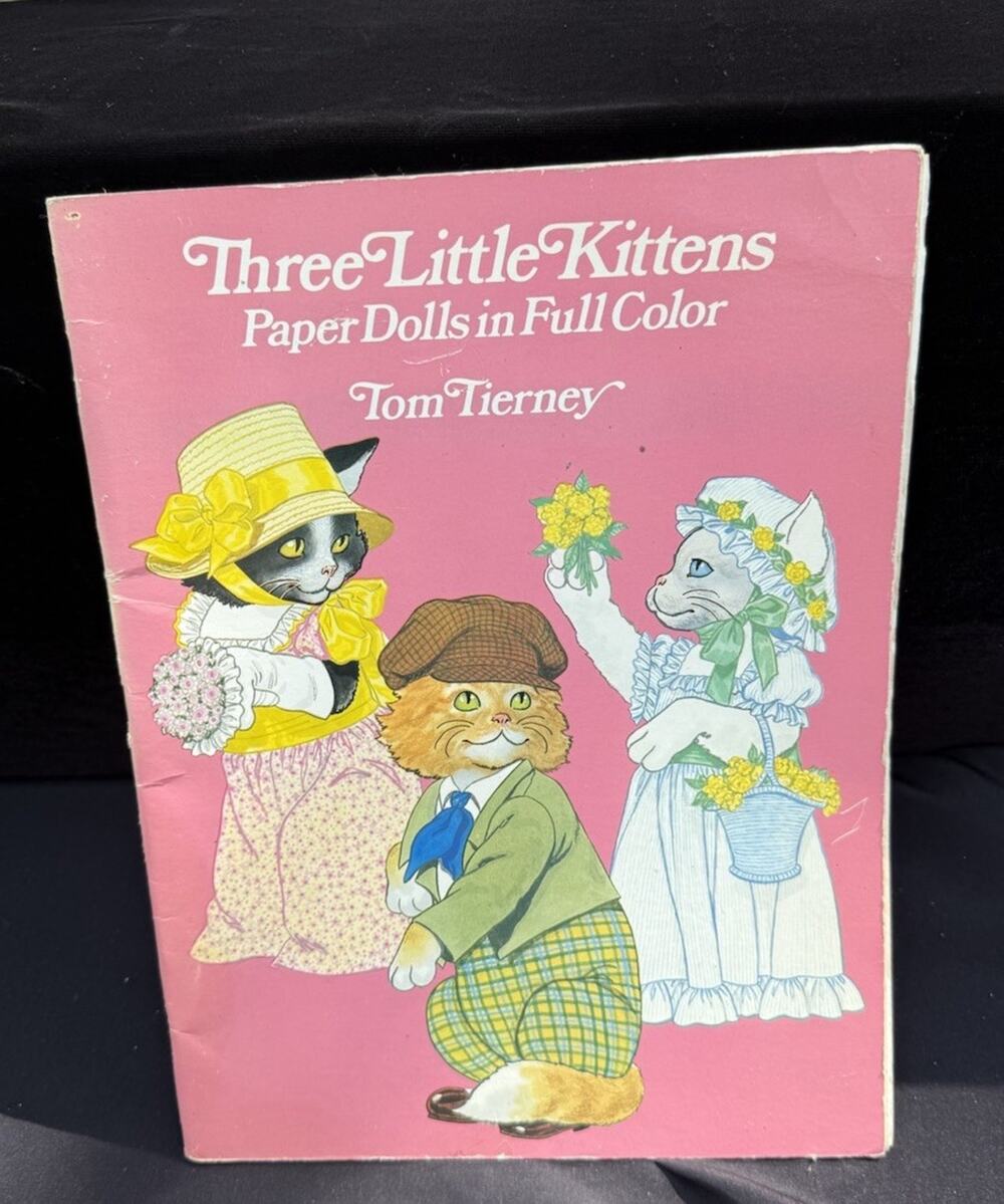 Vintage Three Little Kittens Paper Dolls Book 1986 Uncut Original Tom Tierney